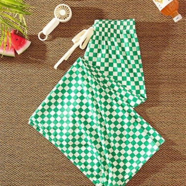 Quần ống sớ kẻ ô vuông phong cách hiện đại: giảm giá 22% chỉ 96.000₫ 4
