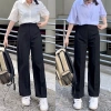 Quần Ống Suông Dài Cạp Siêu Cao, Lưng Siêu Cao, Khóa Trước - Giá Tết 90.000đ Giảm 20% 8