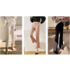 Quần ống suông dáng loe vải Tây Âu Hàn Quốc cạp lưng cao, 3 màu đen nâu be, dài 90‑92cm - BiBi 6