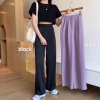 Quần ống suông khóa trước 1 khuy chất tuyết mưa - Nhiều màu, giá chỉ 89.000₫ 2
