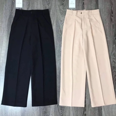 Quần ống suông khóa trước 1 khuy chất tuyết mưa - Nhiều màu, giá chỉ 89.000₫