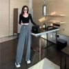 Quần ống suông nữ dài rộng cạp chéo 2 khuy lệch, vải tây ulzzang, chỉ 99.000đ 3