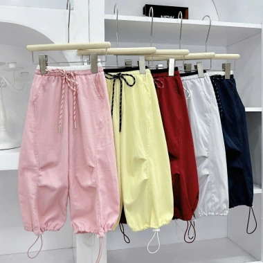 Quần ống xuông bé gái 10-35kg - Quần gió cạp dây rút Tini Kids chỉ 119.000₫