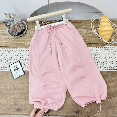 Quần ống xuông bé gái 10-35kg - Quần gió cạp dây rút Tini Kids chỉ 119.000₫ 3