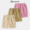 Quần Short Bé Gái BabyloveGO Kaki Mềm Co Giãn, Thoáng Mát, Đi Học và Chơi - 129.000₫ 2