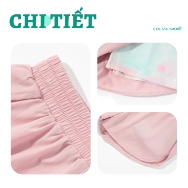 Quần short bé gái mùa hè HKAM: Thoải mái, mát mẻ, in thỏ, giá chỉ 162.000