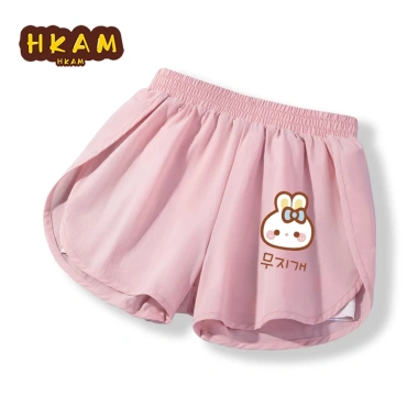 Quần short bé gái mùa hè HKAM: Thoải mái, mát mẻ, in thỏ, giá chỉ 162.000