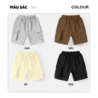 Quần short bé trai BabyloveGO QT004 - Đùi sooc túi, cạp chun co giãn, thoải mái, chỉ 129.000đ 3