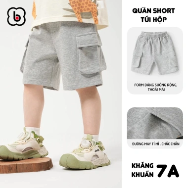 Quần short bé trai BabyloveGO QT004 - Đùi sooc túi, cạp chun co giãn, thoải mái, chỉ 129.000đ 4