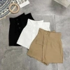 Quần short cạp cao ống rộng, chân váy khuy lệch - Quảng Châu, đẹp, giá 119.200₫ 6