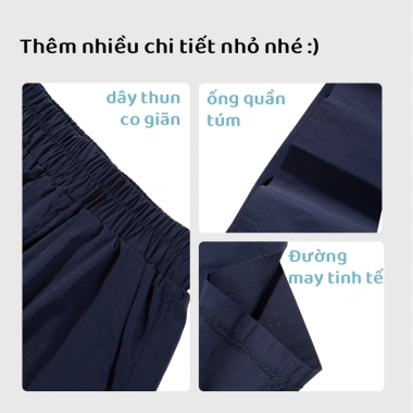Quần short công sở bé trai vải mềm mại, thiết kế hiện đại, in đỉnh núi - 226.800đ 5