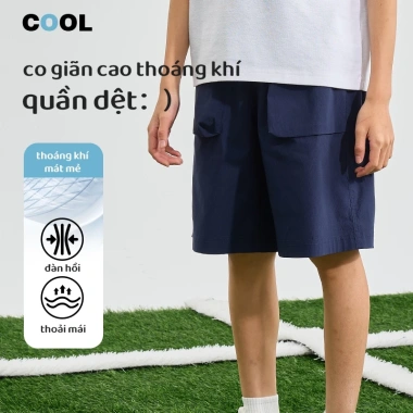 Quần short công sở HKAM bé trai - Vải mềm mại, thiết kế hiện đại, thích hợp đi học, chơi, giá 226.800 VND 2