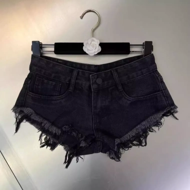 Quần Short Denim Lau Mùa Hè Y2K Tua Rua Low Waist Ren-Up Mông - Giá 444.096₫ 14