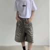Quần Short Denim Nam Mỹ Retro Da Báo In Ngụy Trang, Cao Cấp, Thẳng Ống Rộng, Phong Cách Crop Mùa Hè - Giá 345.600₫
