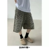 Quần Short Denim Nam Mỹ Retro Da Báo In Ngụy Trang, Cao Cấp, Thẳng Ống Rộng, Phong Cách Crop Mùa Hè - Giá 345.600₫ 2