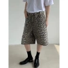 Quần Short Denim Nam Mỹ Retro Da Báo In Ngụy Trang, Cao Cấp, Thẳng Ống Rộng, Phong Cách Crop Mùa Hè - Giá 345.600₫ 5