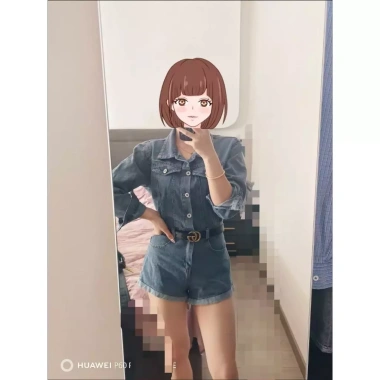 Quần short denim ống rộng lưng cao dài tay, cổ điển - Giá giảm 468.893 VND