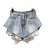 Quần short denim vát rộng ren viền trắng - ngọt cay, rửa nước, chỉ 588.018₫ 5
