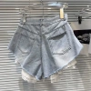 Quần short denim vát rộng ren viền trắng - ngọt cay, rửa nước, chỉ 588.018₫ 6