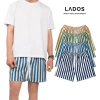 Quần short đùi lụa kẻ sọc LADOS-4.186 lưng chun co giãn, mùa hè thoải mái mặc nhà