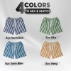 Quần short đùi lụa kẻ sọc LADOS-4.186 lưng chun co giãn, mùa hè thoải mái mặc nhà 2