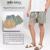 Quần short đùi lụa kẻ sọc LADOS-4.186 lưng chun co giãn, mùa hè thoải mái mặc nhà 5