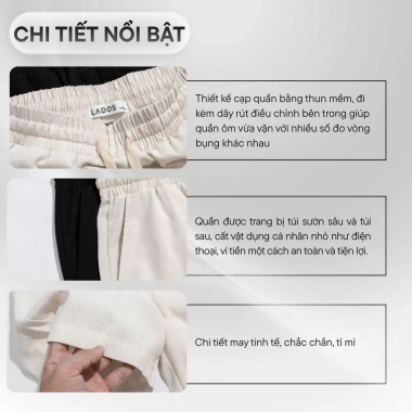 Quần Short Đùi Nam LADOS-4.179 Linnen nhập khẩu - Mùa hè trẻ trung năng động, chỉ 162.000₫ 5