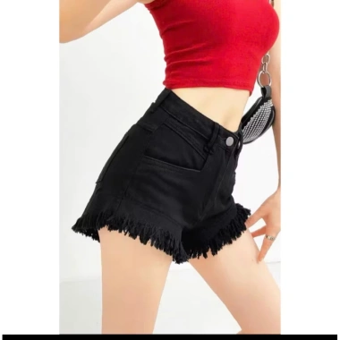Quần short jean lưng cao túa rua trơn hack dáng PST8.134 - Giá chỉ 129k giảm mạnh