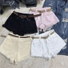 Quần short jean lưng cao túa rua trơn hack dáng PST8.134 - Giá chỉ 129k giảm mạnh 7