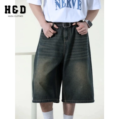 Quần Short Jean Lửng Ống Rộng Nam Retro Hàn Quốc Wide Leg QJ05 - H&D Giá 169k 3 Quần Short Jean Lửng Ống Rộng Nam Retro Hàn Quốc Wide Leg QJ05 - H&D Giá 169k 3