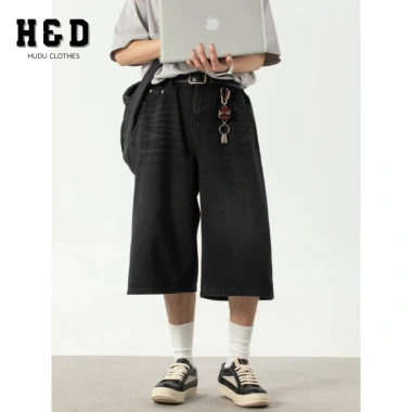 Quần Short Jean Lửng Ống Rộng Nam Retro Hàn Quốc Wide Leg QJ05 - H&D Giá 169k 4 Quần Short Jean Lửng Ống Rộng Nam Retro Hàn Quốc Wide Leg QJ05 - H&D Giá 169k 4