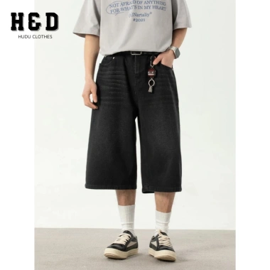Quần Short Jean Lửng Ống Rộng Nam Retro Hàn Quốc Wide Leg QJ05 - H&D Giá 169k 5 Quần Short Jean Lửng Ống Rộng Nam Retro Hàn Quốc Wide Leg QJ05 - H&D Giá 169k 5
