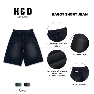 Quần Short Jean Lửng Ống Rộng Nam Retro Hàn Quốc Wide Leg QJ05 - H&D Giá 169k 8 Quần Short Jean Lửng Ống Rộng Nam Retro Hàn Quốc Wide Leg QJ05 - H&D Giá 169k 8