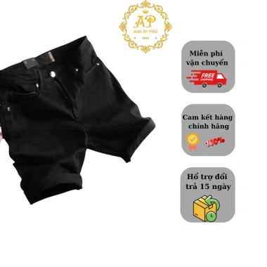 Quần short jean nam cao cấp MJ192 - vải co giãn, dày dặn, loang phong cách, giảm giá 20% 12