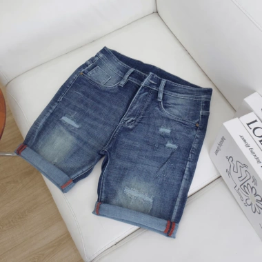 Quần Short Jean Nam JS126 Form Ngắn Gối, Chống Bay Màu, Co Giãn, Dày Dặn - 155k 3 Quần Short Jean Nam JS126 Form Ngắn Gối, Chống Bay Màu, Co Giãn, Dày Dặn - 155k 3