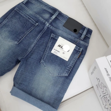 Quần Short Jean Nam JS126 Form Ngắn Gối, Chống Bay Màu, Co Giãn, Dày Dặn - 155k 4 Quần Short Jean Nam JS126 Form Ngắn Gối, Chống Bay Màu, Co Giãn, Dày Dặn - 155k 4