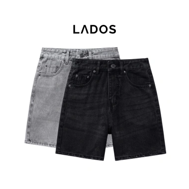 Quần Short Jean Nam LADOS-4.141 chất jean cao cấp, mịn đứng form, phong cách trẻ, dễ phối đồ - Giá chỉ 209.000₫