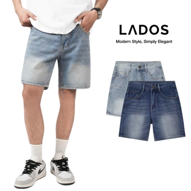 Quần Short Jean Nam LADOS-4.183 - Chất jean cao cấp, đứng form, phong cách trẻ trung, giá ưu đãi 199.000₫