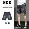 Quần short jean nam ống suông cạp thường cúc bấm điều chỉnh chiều dài QJ03 H&D - Giá ưu đãi 169k
