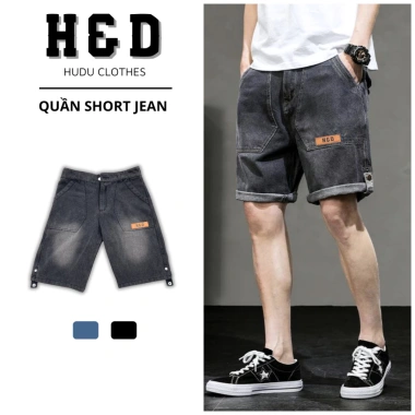 Quần short jean nam ống suông cạp thường cúc bấm điều chỉnh chiều dài QJ03 H&D - Giá ưu đãi 169k Quần short jean nam ống suông cạp thường cúc bấm điều chỉnh chiều dài QJ03 H&D - Giá ưu đãi 169k