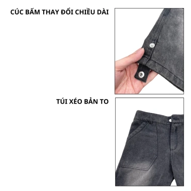 Quần short jean nam ống suông cạp thường cúc bấm điều chỉnh chiều dài QJ03 H&D - Giá ưu đãi 169k 6 Quần short jean nam ống suông cạp thường cúc bấm điều chỉnh chiều dài QJ03 H&D - Giá ưu đãi 169k 6