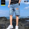 Quần short jean nam ống suông cạp thường cúc bấm điều chỉnh chiều dài QJ03 H&D - Giá ưu đãi 169k 10