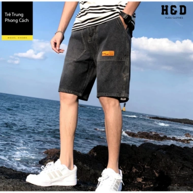 Quần short jean nam ống suông cạp thường cúc bấm điều chỉnh chiều dài QJ03 H&D - Giá ưu đãi 169k 11 Quần short jean nam ống suông cạp thường cúc bấm điều chỉnh chiều dài QJ03 H&D - Giá ưu đãi 169k 11
