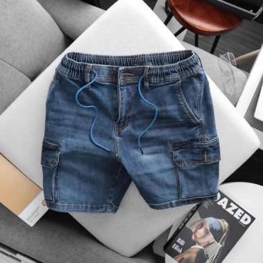 Quần short jean nam túi hộp mạnh mẽ, slimfit trẻ trung - Giá chỉ 279.000₫ 5