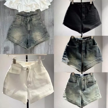 Quần short jean nữ cao cạp form ôm túi lai to siêu co giãn Hotgirl SML 159k