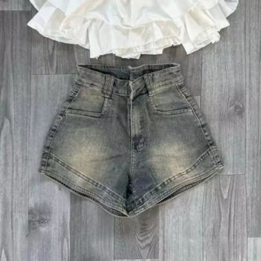 Quần short jean nữ cao cạp form ôm túi lai to siêu co giãn Hotgirl SML 159k