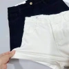 Quần short jean nữ co dãn form ôm, cạp cao, lên cuốn trơn cơ bản, dáng thon AH06 – Giá 159k 2