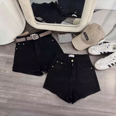 Quần short jean nữ co dãn form ôm, cạp cao, lên cuốn trơn cơ bản, dáng thon AH06 – Giá 159k