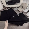 Quần short jean nữ co dãn form ôm, cạp cao, lên cuốn trơn cơ bản, dáng thon AH06 – Giá 159k 9