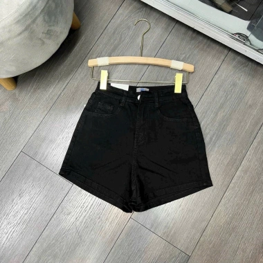 Quần short jean nữ co dãn form ôm, cạp cao, lên cuốn trơn cơ bản, dáng thon AH06 – Giá 159k